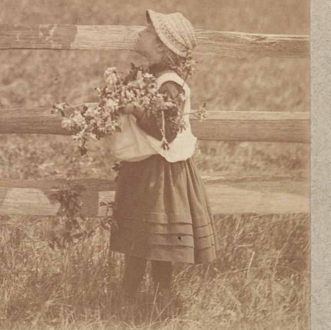 Woman girl child pick flowers Public Domain woman-picking-flowers-vintage cropped