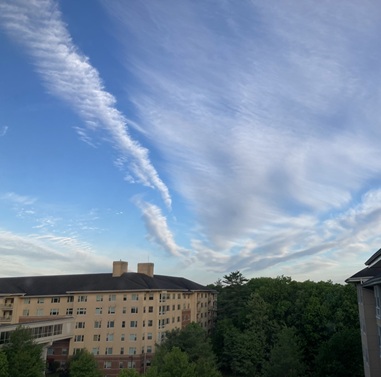 “Escape,” a scrambling sky, my poem